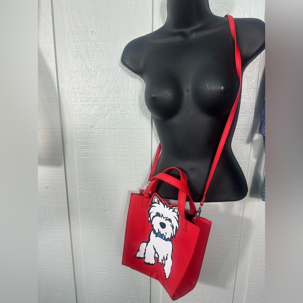Westie/ West Highland Terrier Dog Crossbody Tote Bag By Marc Tetro EUC